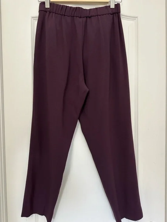 Babaton Wide-Leg Trousers in Plum - Picture 2 of 5